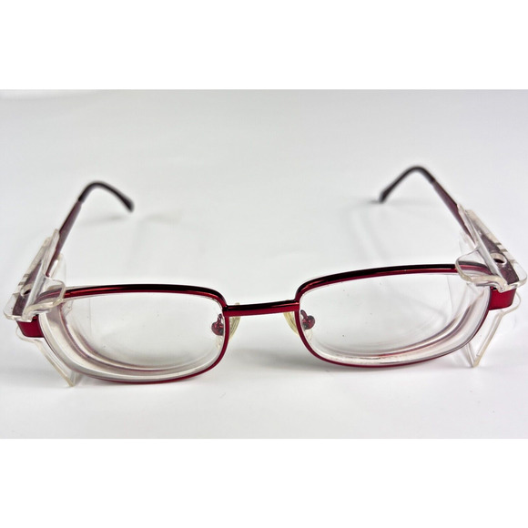 ArmouRX 7014P BRG Red Rectangular Full Rim Z87-2+ 51-18-135 Eyeglass Frames READ - Picture 2 of 15